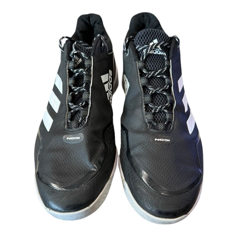 Adidas Icon 7 Turf Baseball Shoe's S23711 Black White Athletic Shoes Sneakers 15 - Picture 4 of 6